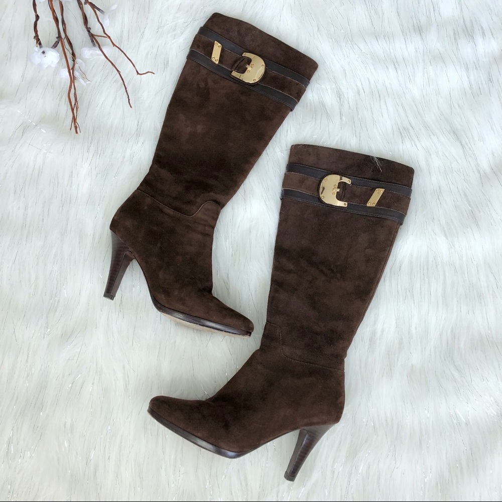 Cole Haan Brown Suede Tall Boot